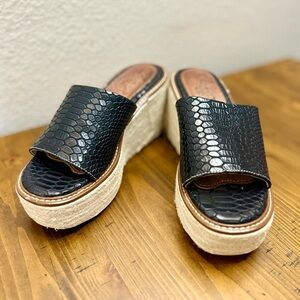 Freebird Black Platform Sandals